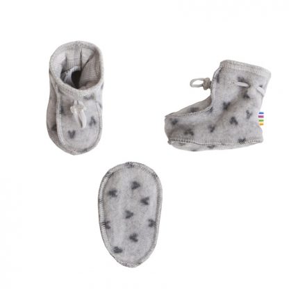 Tykke sokker baby, grå sokker fra Joha. – Ull booties i ull grå – Mio Trend