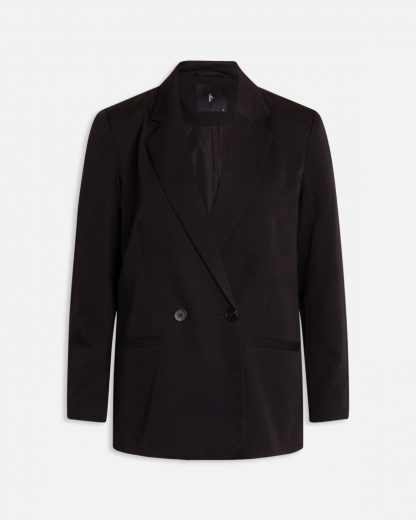 Sisters Point dressjakke, svart blazer. – Sisters Point sort blazer Lili – Mio Trend