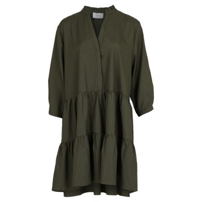 Kjole Neo Noir, armygrønn kjole.  – Neo Noir Grønn rutete kjole Fame – Mio Trend