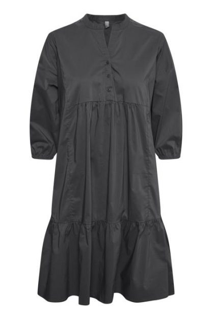 Culture kjole grå – Culture mørk grå Antoniett kjole  – Mio Trend