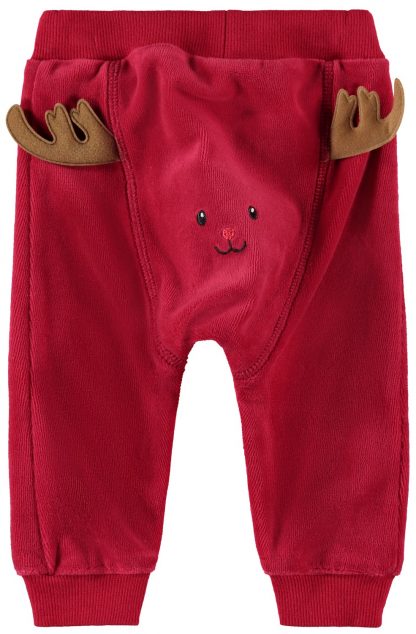 Bukse jul baby, rød bukse fra Name It.  – Name It rød bukse med reinsdyr – Mio Trend