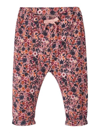 Bukse baby blomster – Name It rosa bukse med blomster Rakana – Mio Trend