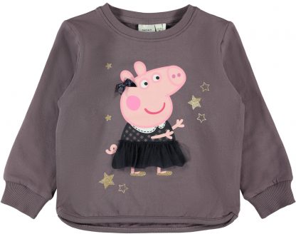 Peppa Gris klær, lilla genser.  – Name It lilla genser Peppa Gris Rosali – Mio Trend