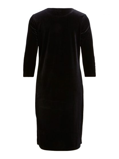 Sort kjole velur, svart kjole fra Vila.