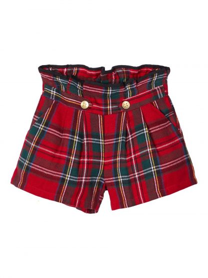 Rød shorts Name It, shorts til jente.  – Shorts rød rutete shorts – Mio Trend