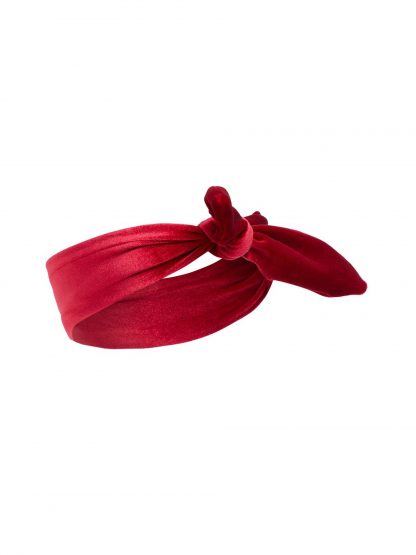 Rødt hårbånd barn, fra Name It.  – Penklær til jul rødt hårbånd velur  – Mio Trend