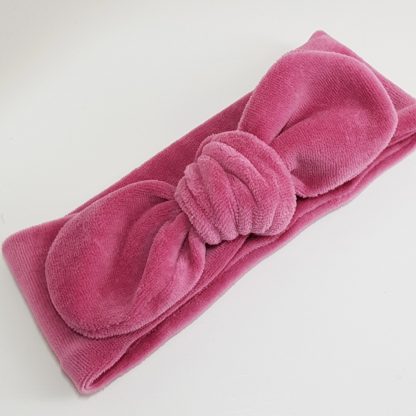 Rosa hårbånd barn og baby. – Unik Design Norway mørke rosa hårbånd velour – Mio Trend