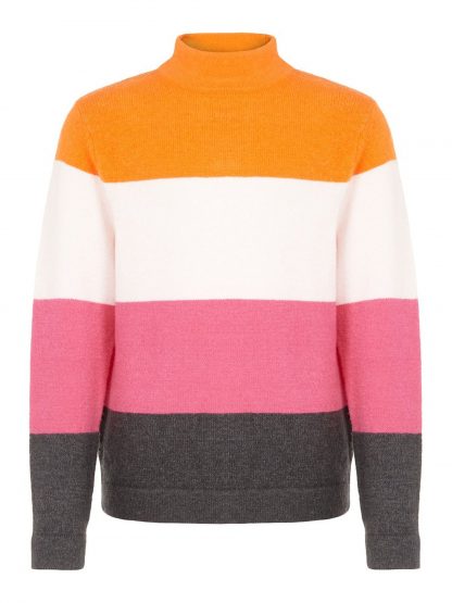 Genser Name It, strikkegenser til jente.  – Name It genser med striper Vulia – Mio Trend