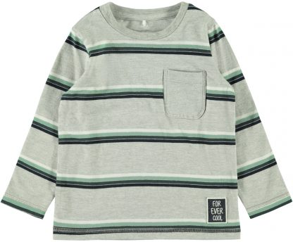 Grå genser striper – Name It grå stripete genser Nari – Mio Trend