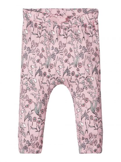 Rosa bukse baby jente – Name It rosa bukse med blomster – Mio Trend