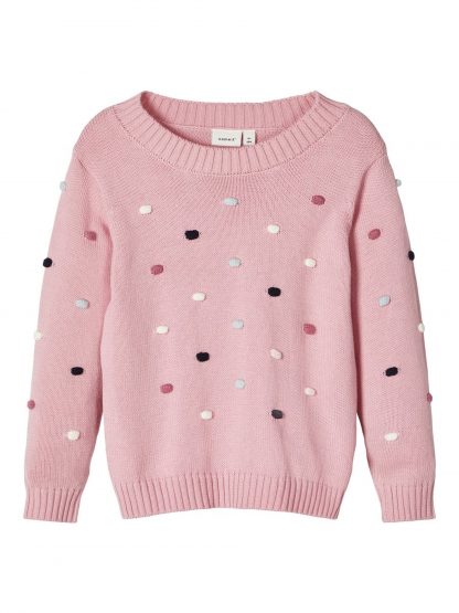 Name It genser prikker – Name It rosa genser med prikker Bleta – Mio Trend
