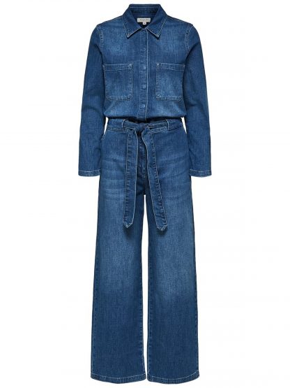 Jumpsuit denim dame – Selected Femme denim jumpsuit Victoria – Mio Trend