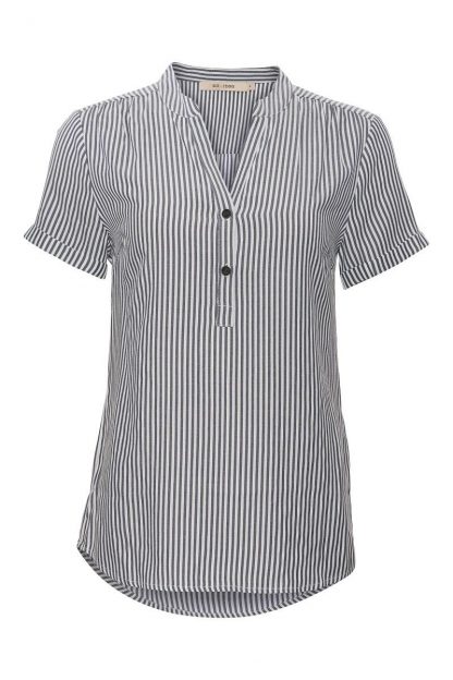 Skjorte striper Rue de Femme – Rue de Femme blå og hvit skjorte med korte armer  – Mio Trend