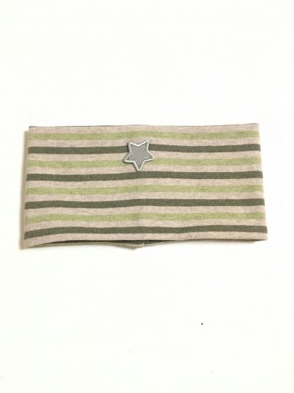 Kivat ørevarmer barn – Kivat pannebånd grønne striper – Mio Trend