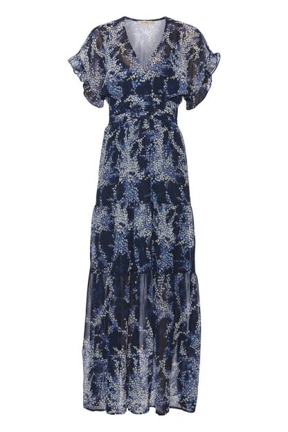 Blå lang kjole – Rue de Femme lang blå kjole – Mio Trend