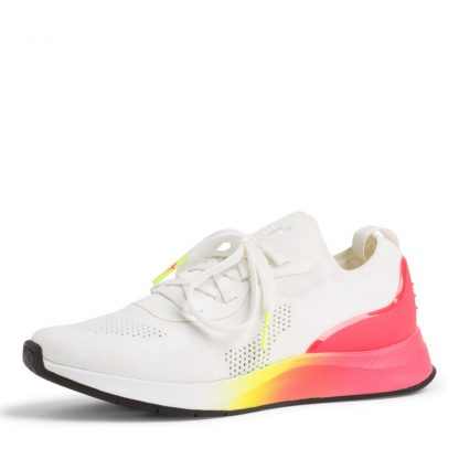 Hvit joggesko Tamaris – Tamaris hvit sneakers med neonfarge – Mio Trend