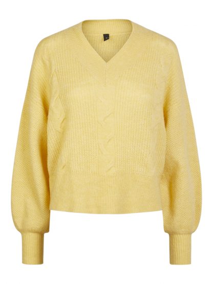 Yas gul genser – Y.A.S gul genser med v-hals Sirifina – Mio Trend