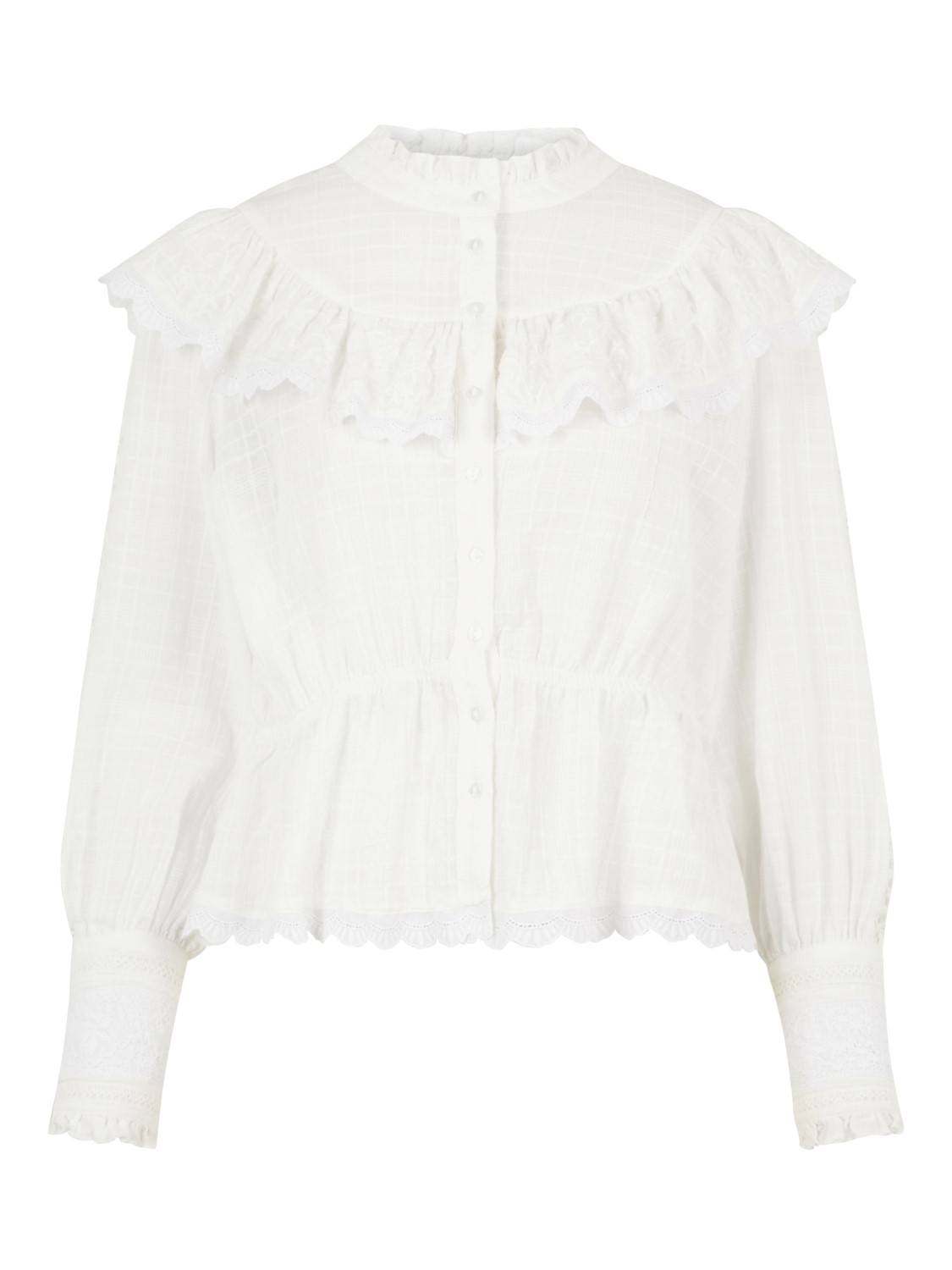 Y.A.S bluse med blonder Luxa – Mio Trend Yas bluse blonder – Y.A.S bluse med blonder Luxa – Mio Trend