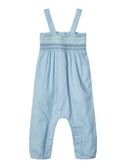 Snekkerbukse baby jente – Sparkebukse/overall lyse blå overall Falka – Mio Trend