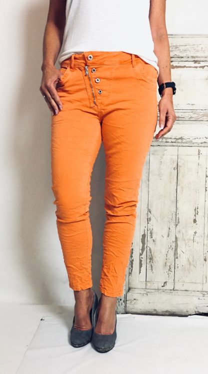 Reunion oransje bukse – Reunion oransje jeans – Mio Trend