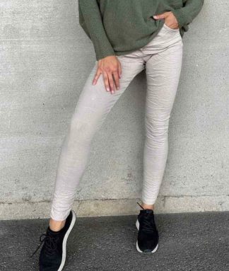 Tindra plain bukse, beige