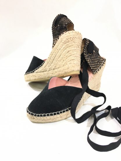 Sorte sandaler kilehel – Copenhagen Shoes sorte espadrillos Keila – Mio Trend