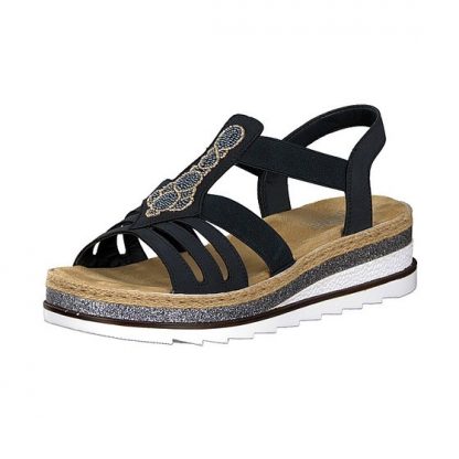 Rieker sandaler – Rieker blå sandal Namur – Mio Trend