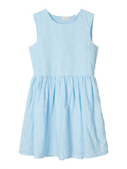 Lyseblå sommerkjole barn – Name It lyseblå kjole Freja – Mio Trend