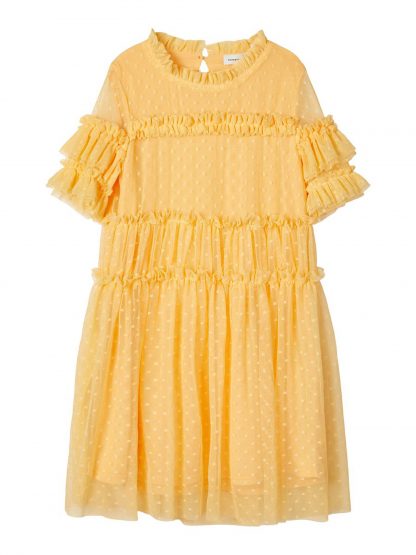 Gul kjole  – Name It gul kjole Flusa – Mio Trend