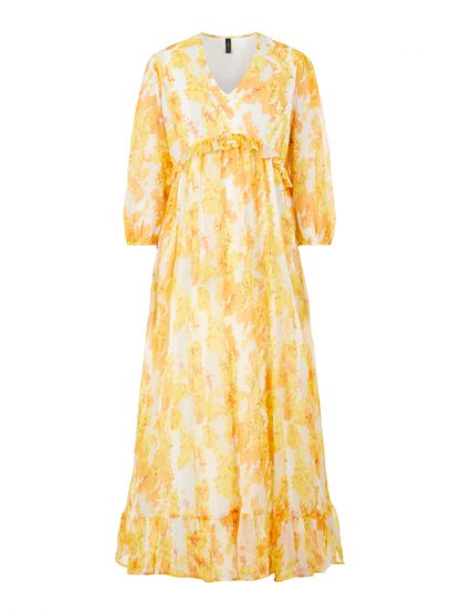Gul lang kjole Yas – Y.A.S gul lang kjole Citrus – Mio Trend