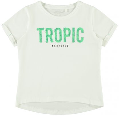 T-skjorte barn – T-skjorter hvit t-skjorte Tropic – Mio Trend