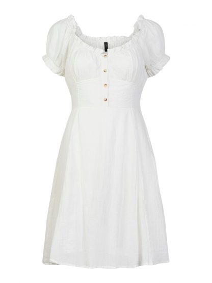 Yas kjole Lela – Y.A.S off white kjole Lela – Mio Trend