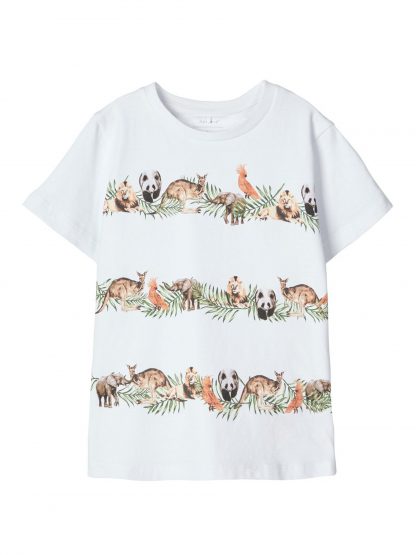 T-skjorte dyreprint – T-skjorter hvit t-skjorte Jipe – Mio Trend