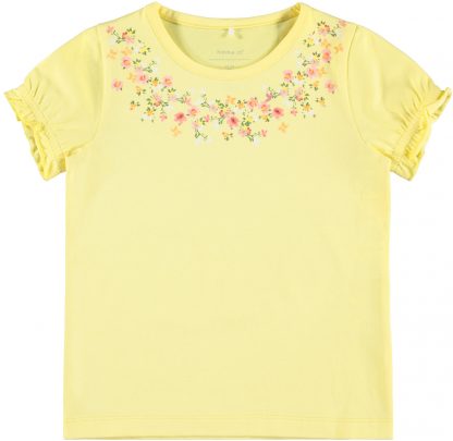 Gul t-skjorte jente – T-skjorter gul t-skjorte Jarine – Mio Trend
