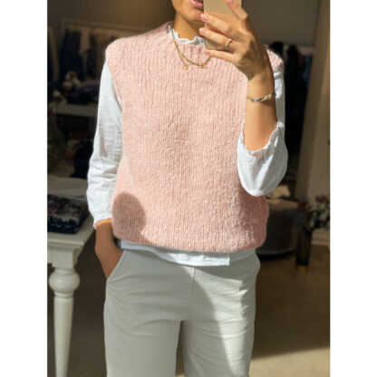 Noella vest rosa – Noella strikkevest rosa Karla – Mio Trend