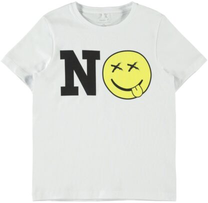 Name It t-skjorte Smiley – T-skjorter hvit t-skjorte Happy – Mio Trend