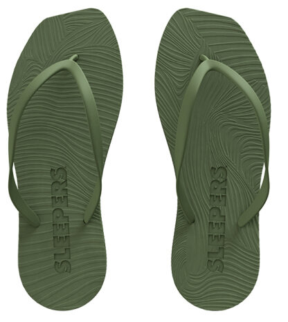 Sleepers sandaler olivengrønn.