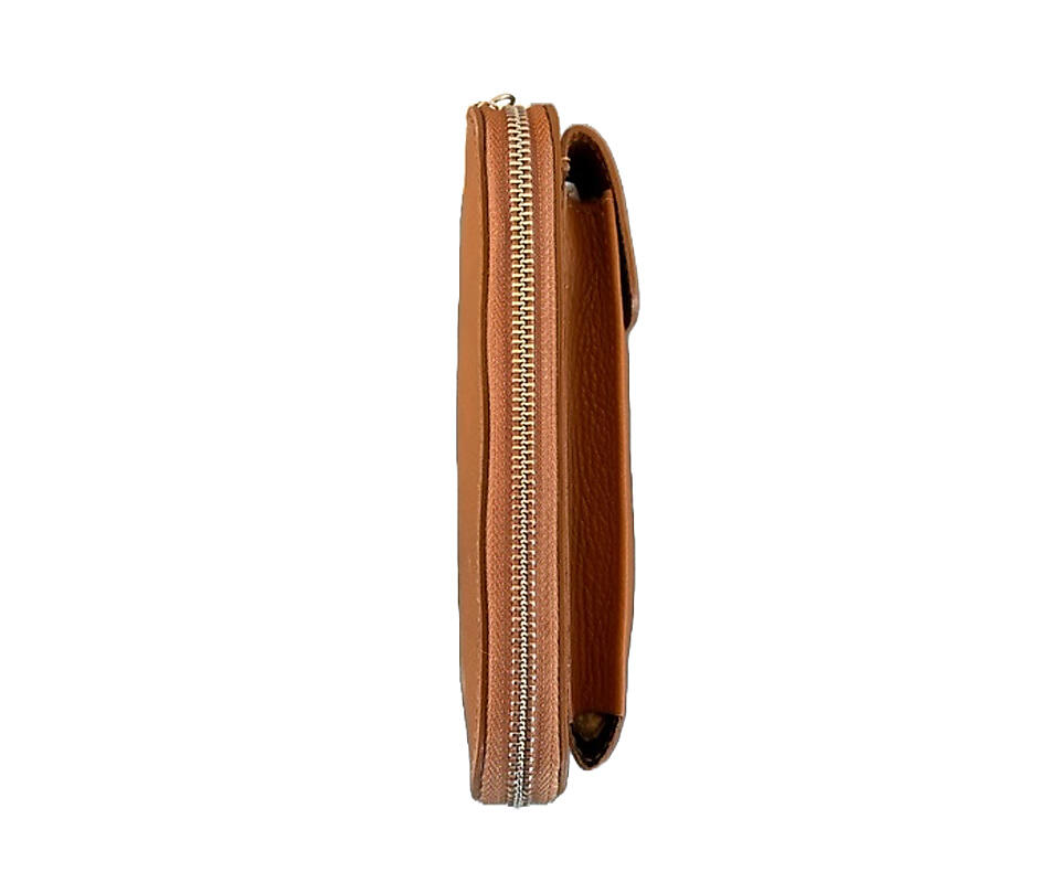 Mobilveske Skinn m/2 rom, Cognac - Image 2