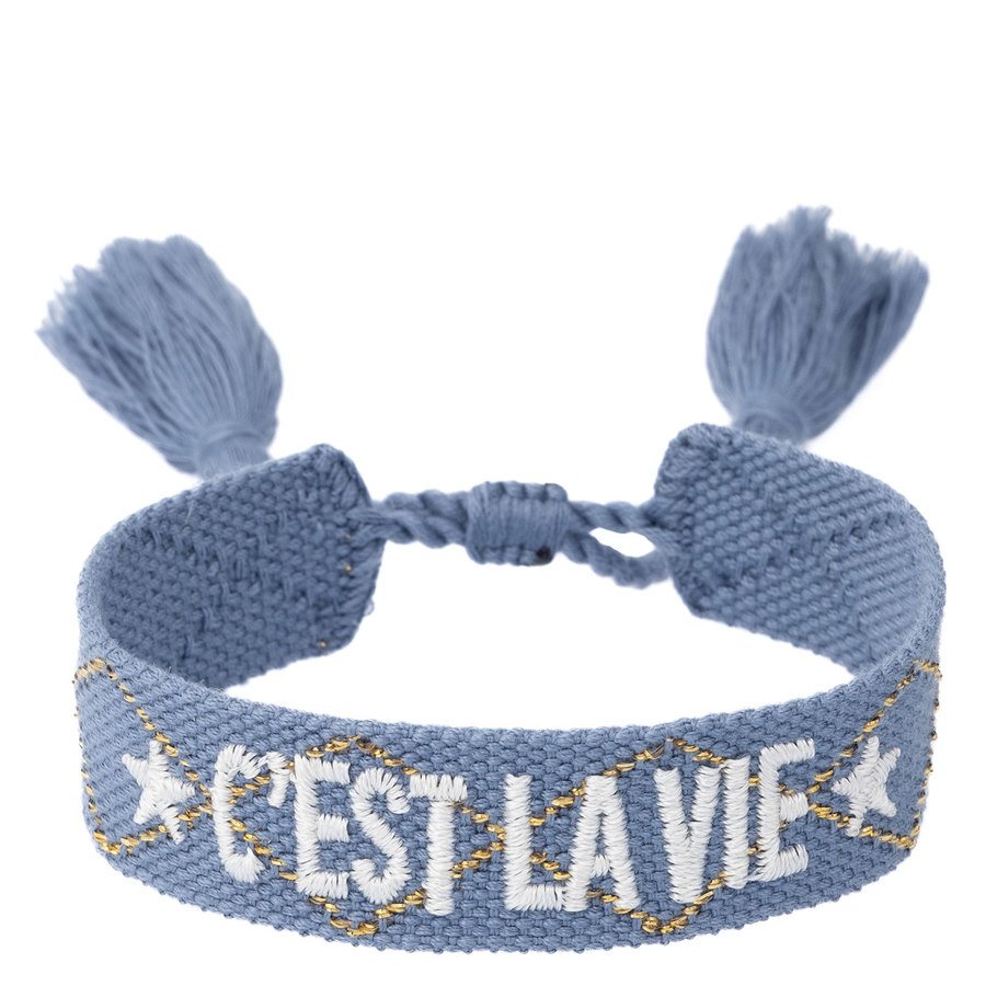 Wowen Friendship bracelet, cèst la vie, w/light blue gold MioTrend