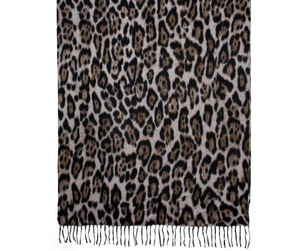 Skjerf animal print 70x180 beige - Image 2