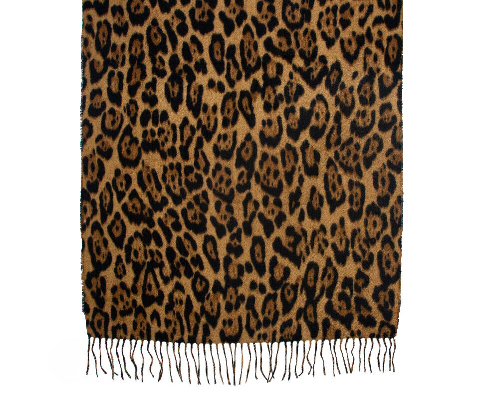 Skjerf animal print 70x180 brun - Image 2