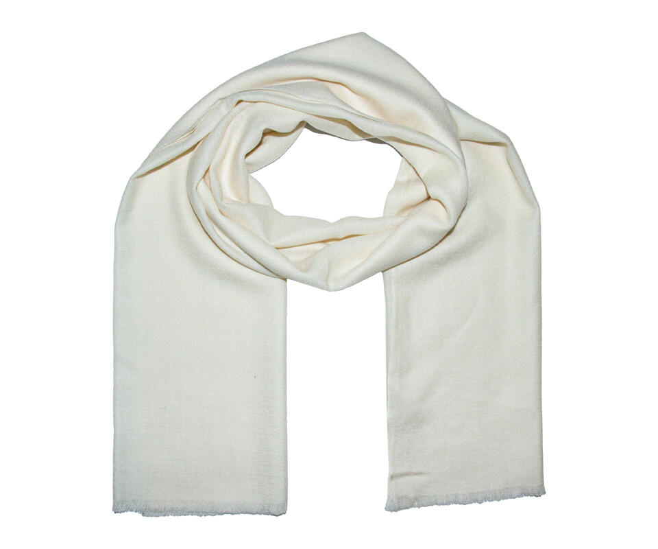 Intex Skjerf off white 100% ull – Mio Trend