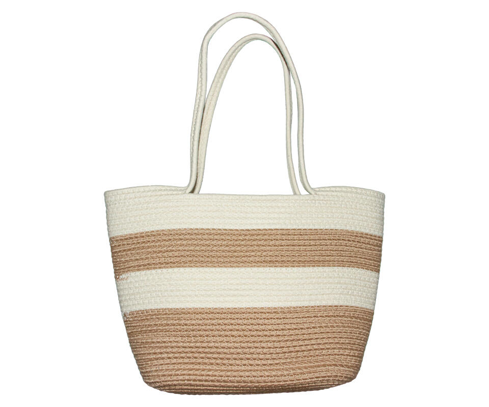Intex Veske/sommernett beige med striper – Mio Trend
