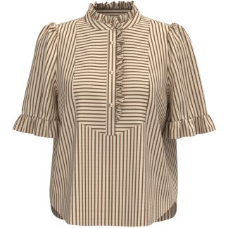 BenedicteGo mo blouse,Creme brown stripes