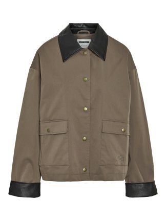 Nmnora Pu Collar Jacket Dd
