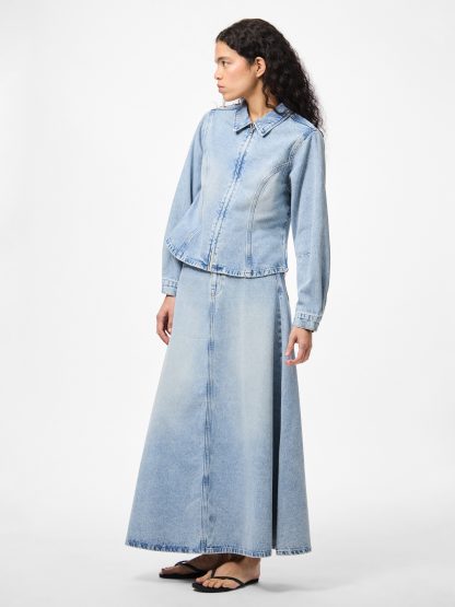 Pcjules Hw Wide Denim Skirt D2d Pp - Image 3
