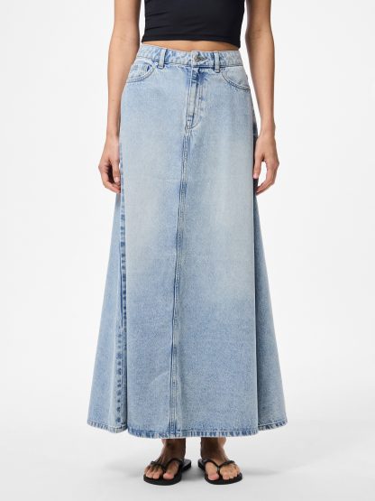 Pcjules Hw Wide Denim Skirt D2d Pp - Image 4