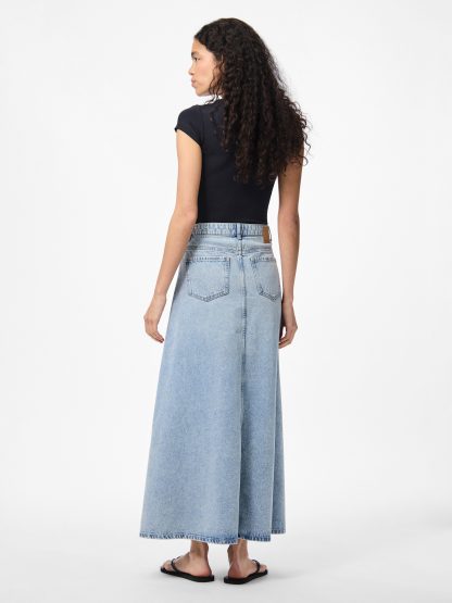 Pcjules Hw Wide Denim Skirt D2d Pp - Image 5