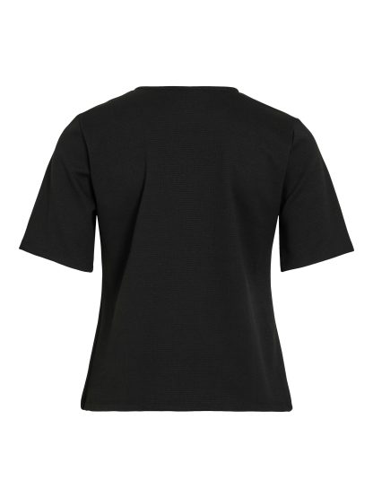 Vikamille S/s O-Neck Button Top #7 - Image 2