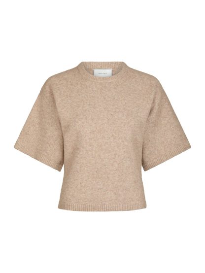 Asha knit tee,Sand melange - Image 2
